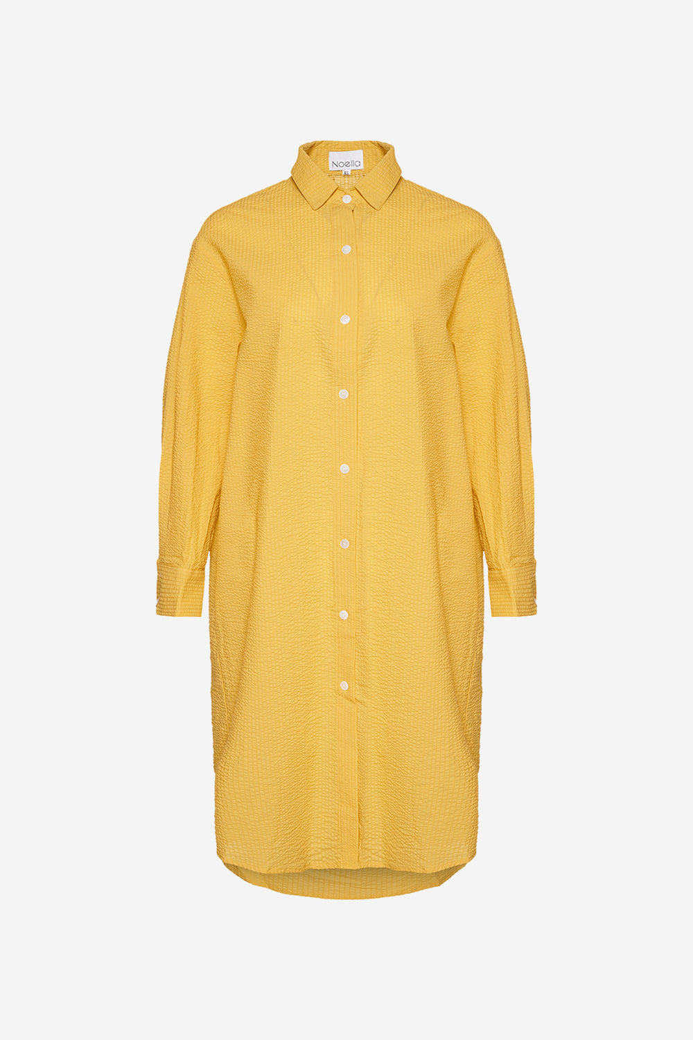 Nadine Loose Shirt Dress Yellow