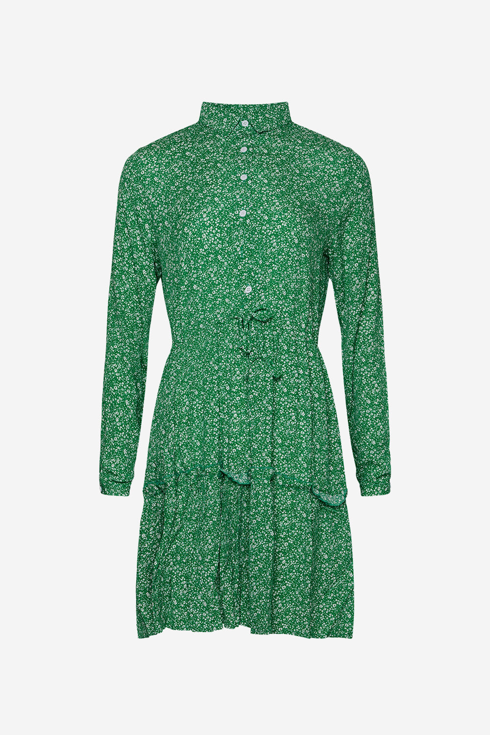 Nanna Dress Viscose Green Flower