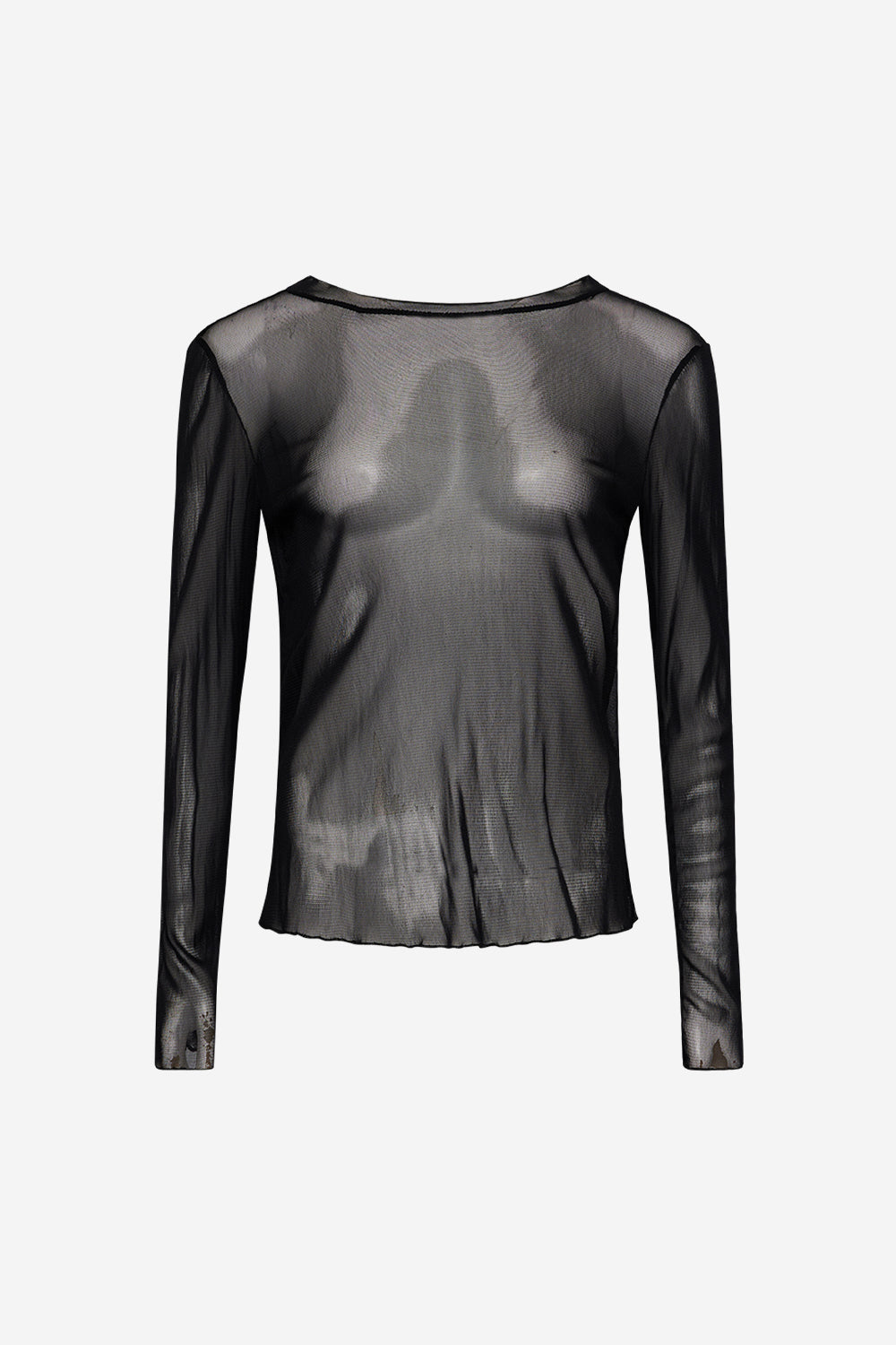 Sadie Mesh L/S Blouse Black