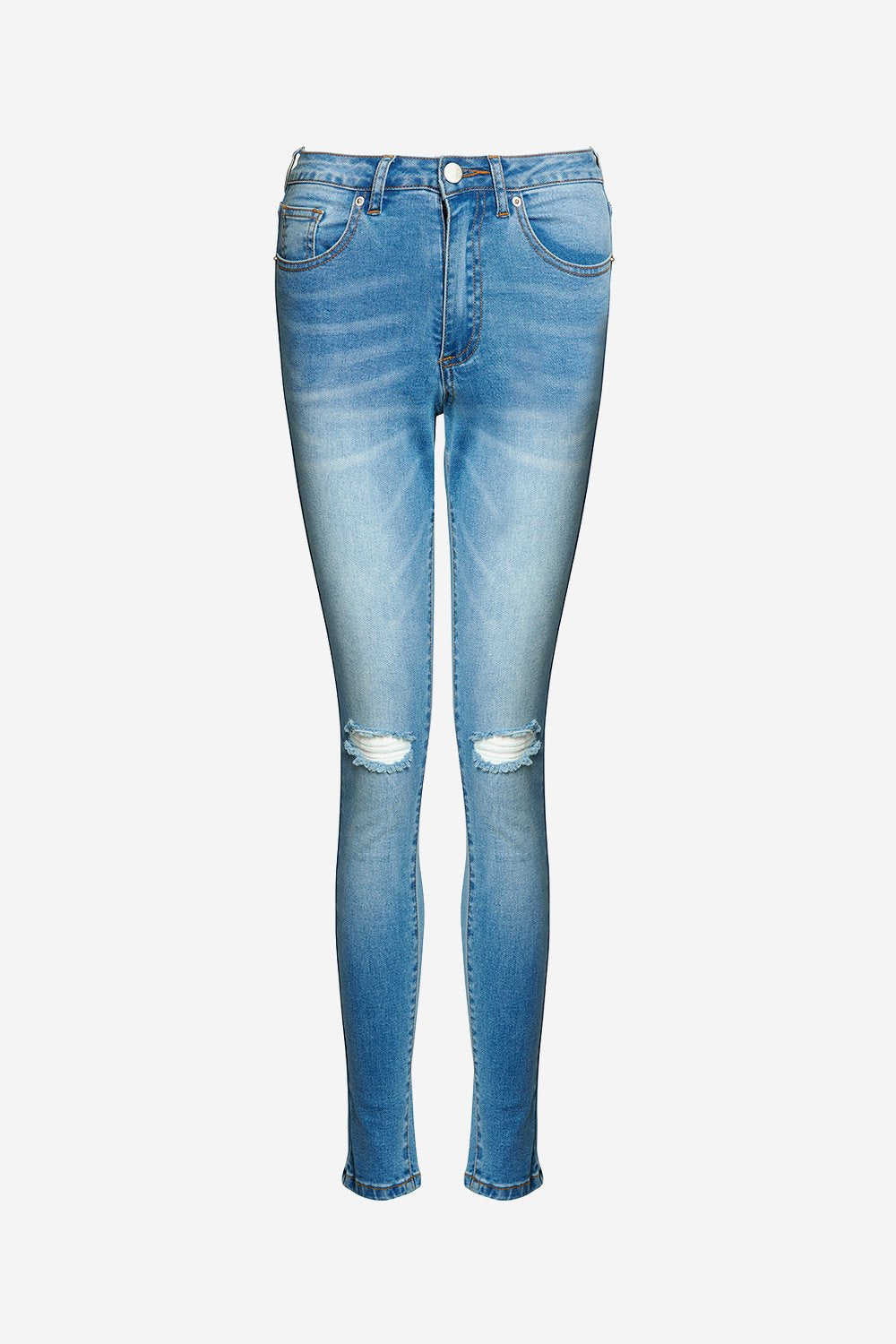 Sofia Broken Jeans Cotton Denim Blue