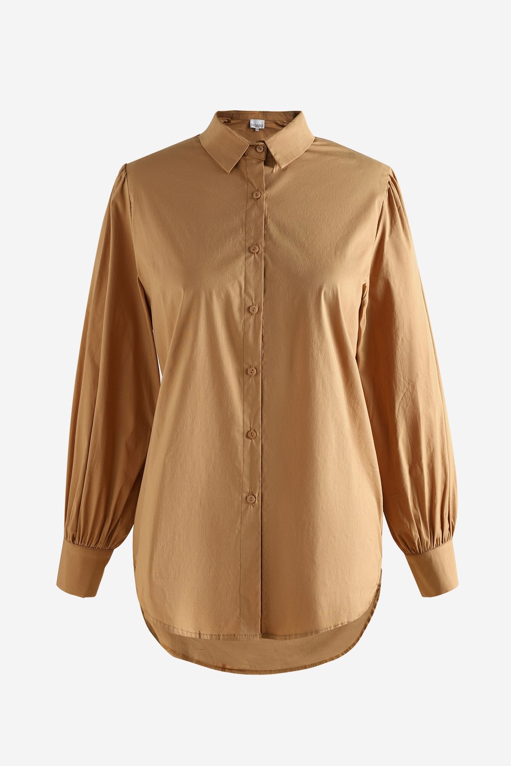 Tate Shirt Cotton Poplin Camel