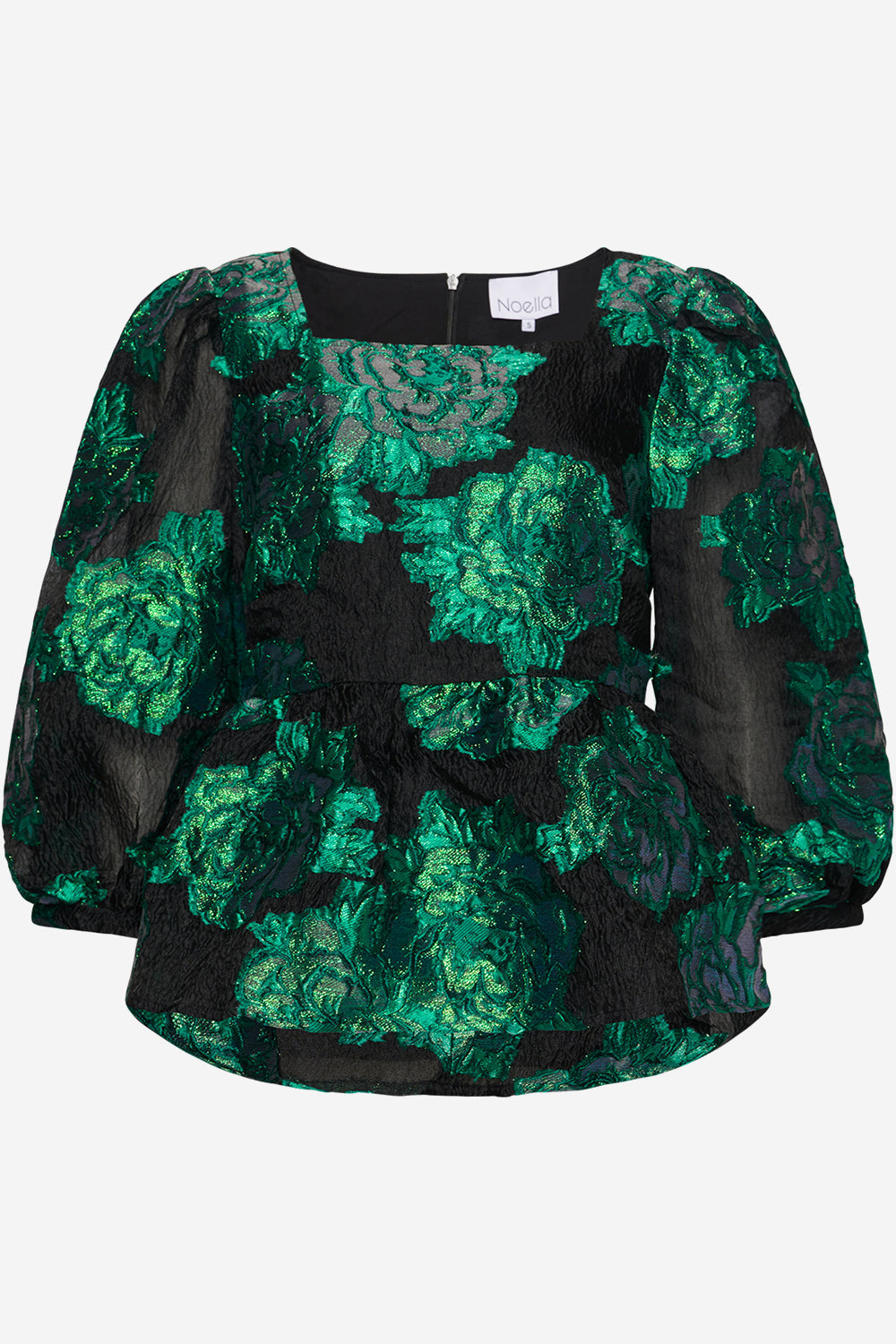 Taylor Flounce Blouse Green Mix