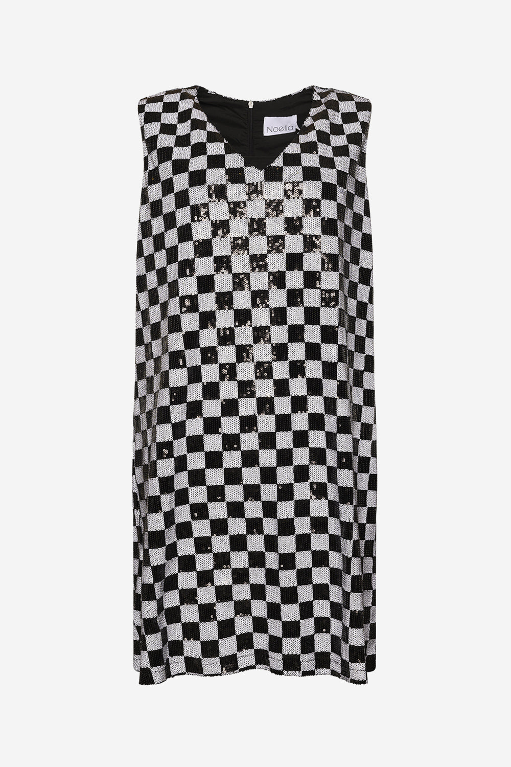 Tilda V-Neck Dress Black/white