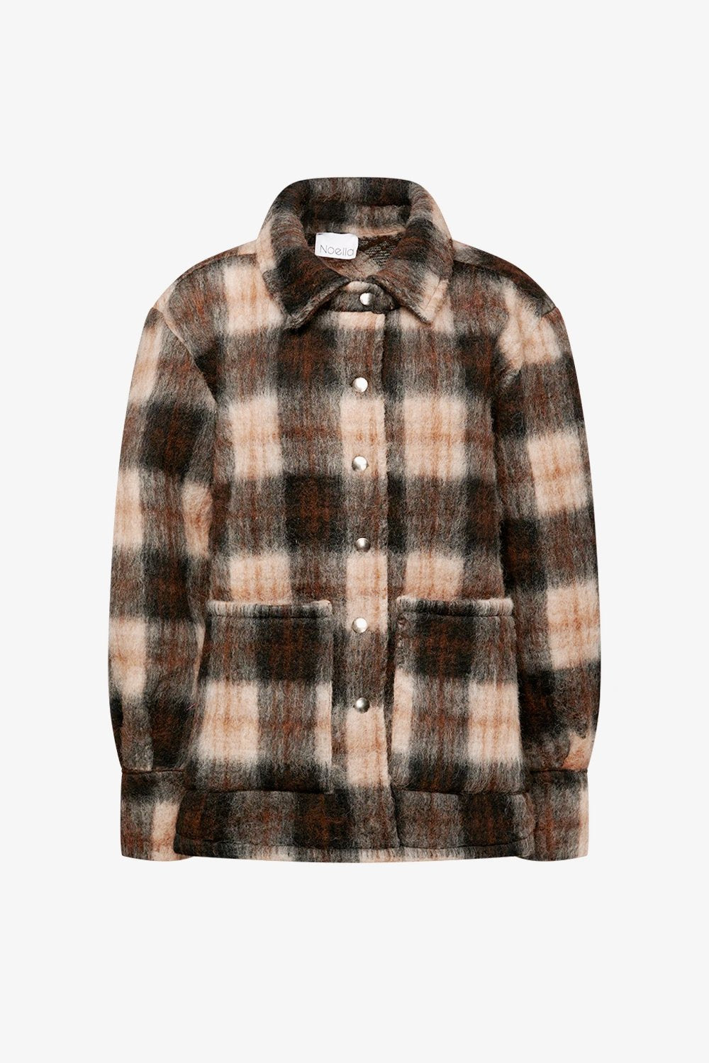 Viksa Brushed Jacket Wool Black/brown Checks