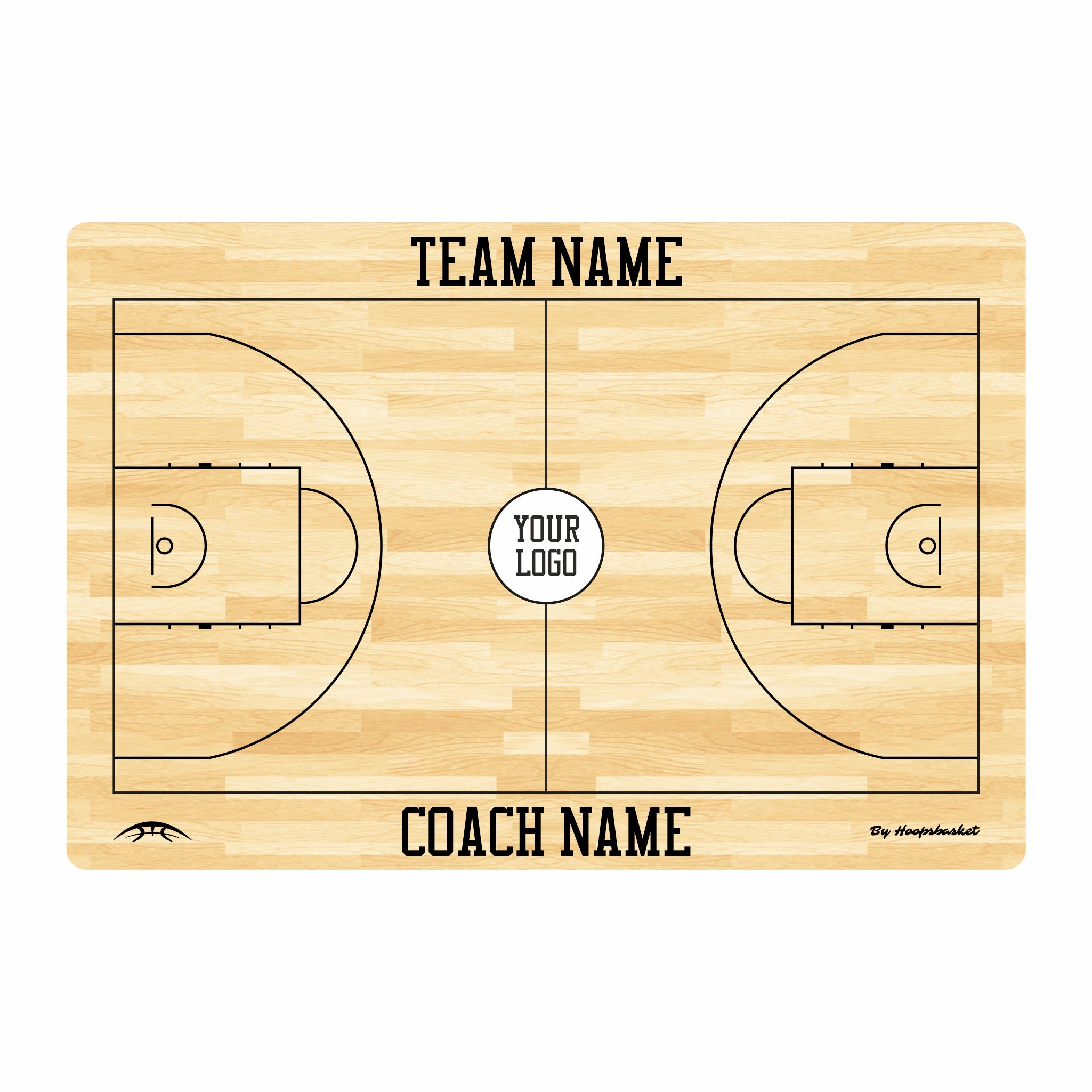 FIBA Custom American Style Coaching Board 11.4'' x 9.4'' / 29 cm x 24