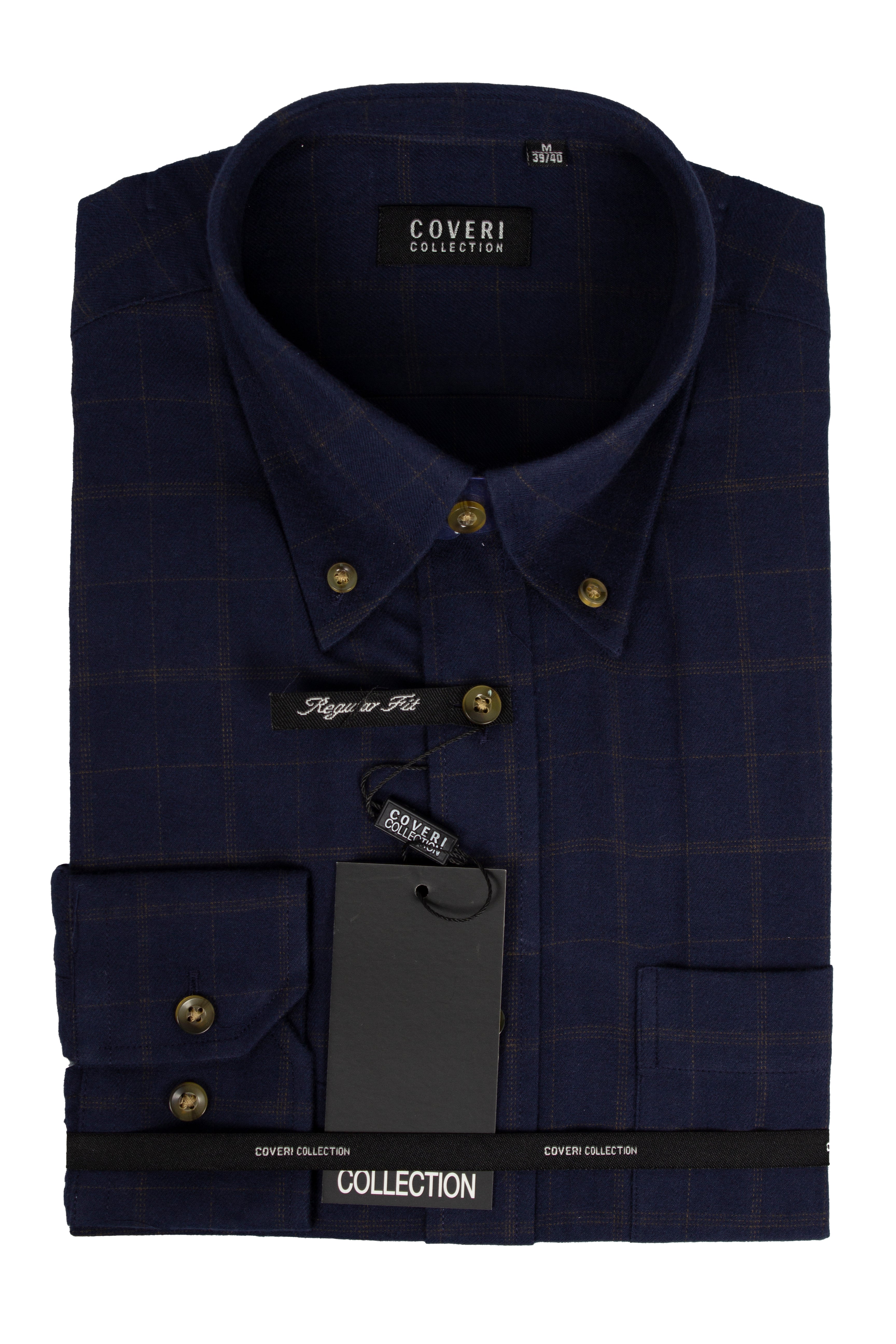 Camicia a quadri uomo button down in flanella disponibile in vari colori