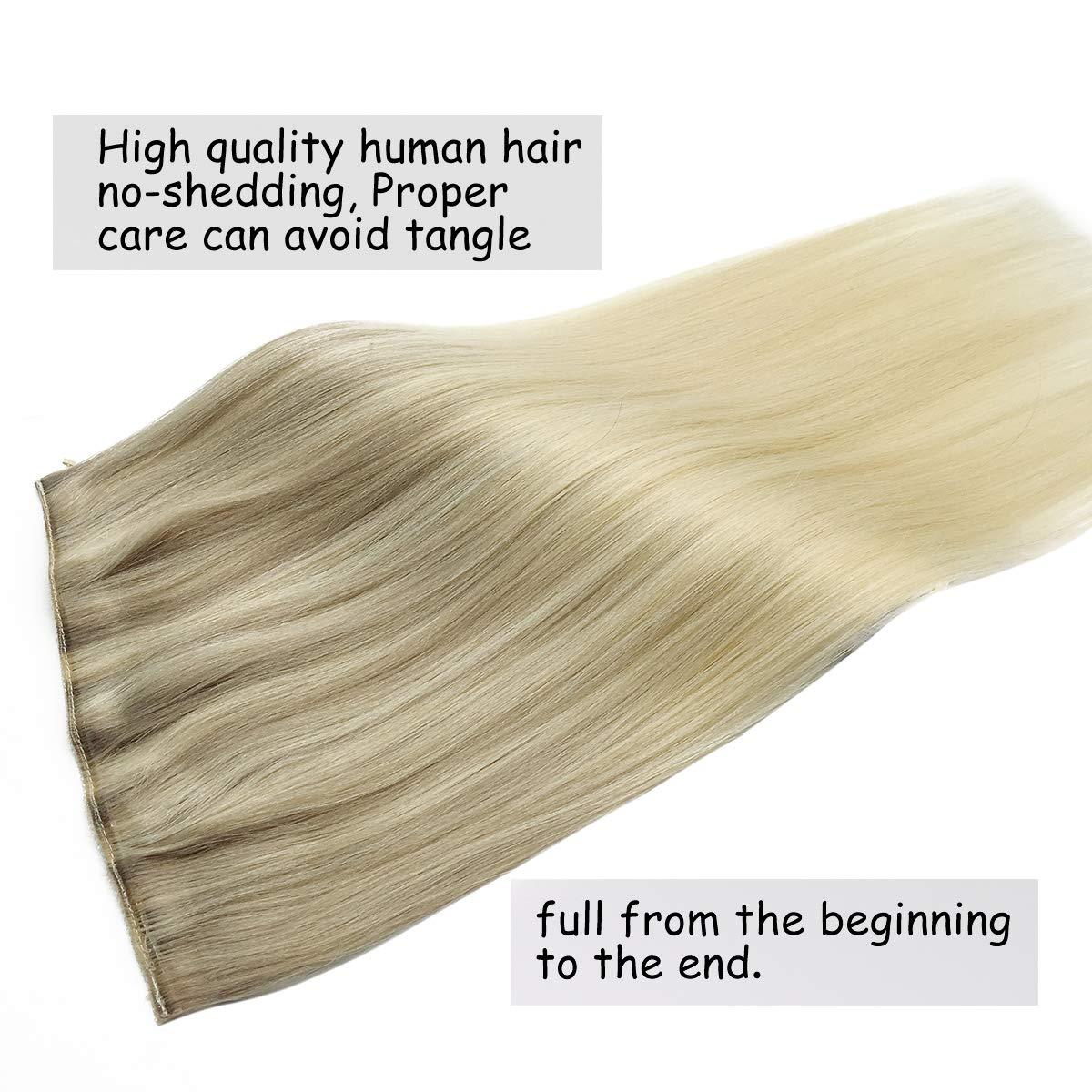 Ombre Ash Blonde to Golden Blonde Mixed Platinum Blonde Flip in Halo H ...