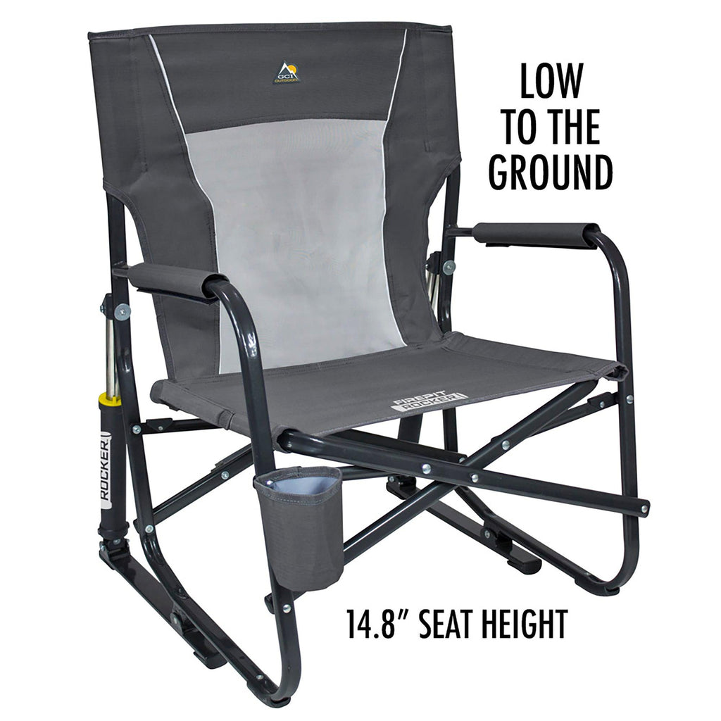 gci outdoor waterside beach rocker portable folding low rocking chair