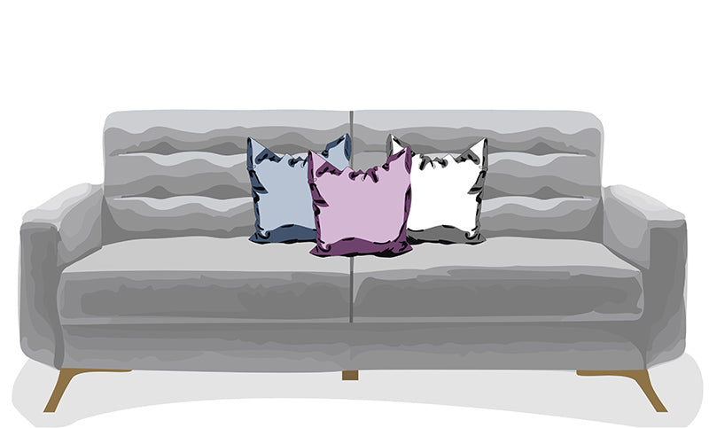 How to arrange cushions on a sofa - style 3