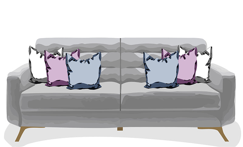 how to arrange cushions on your sofa - style5