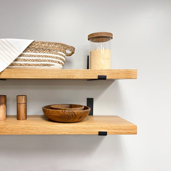 White Oak Floating Shelves – RTA Quality Cabinets