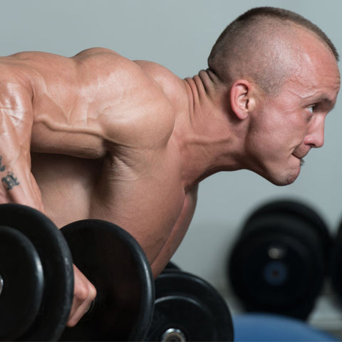 back exercises with dumbbell