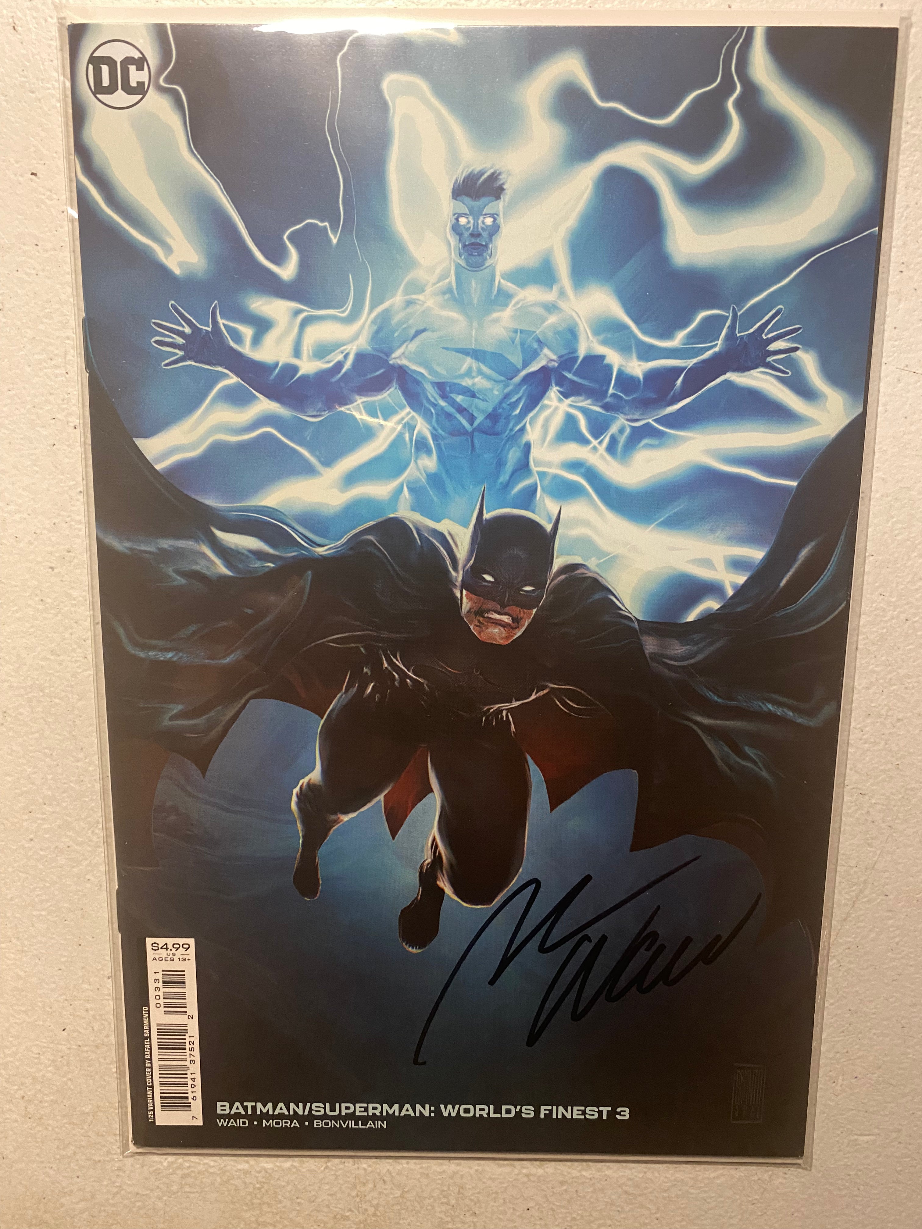 BATMAN SUPERMAN WORLDS FINEST #3 CVR C 1:25 SARMENTO "SIGNED BY MARK WAID"