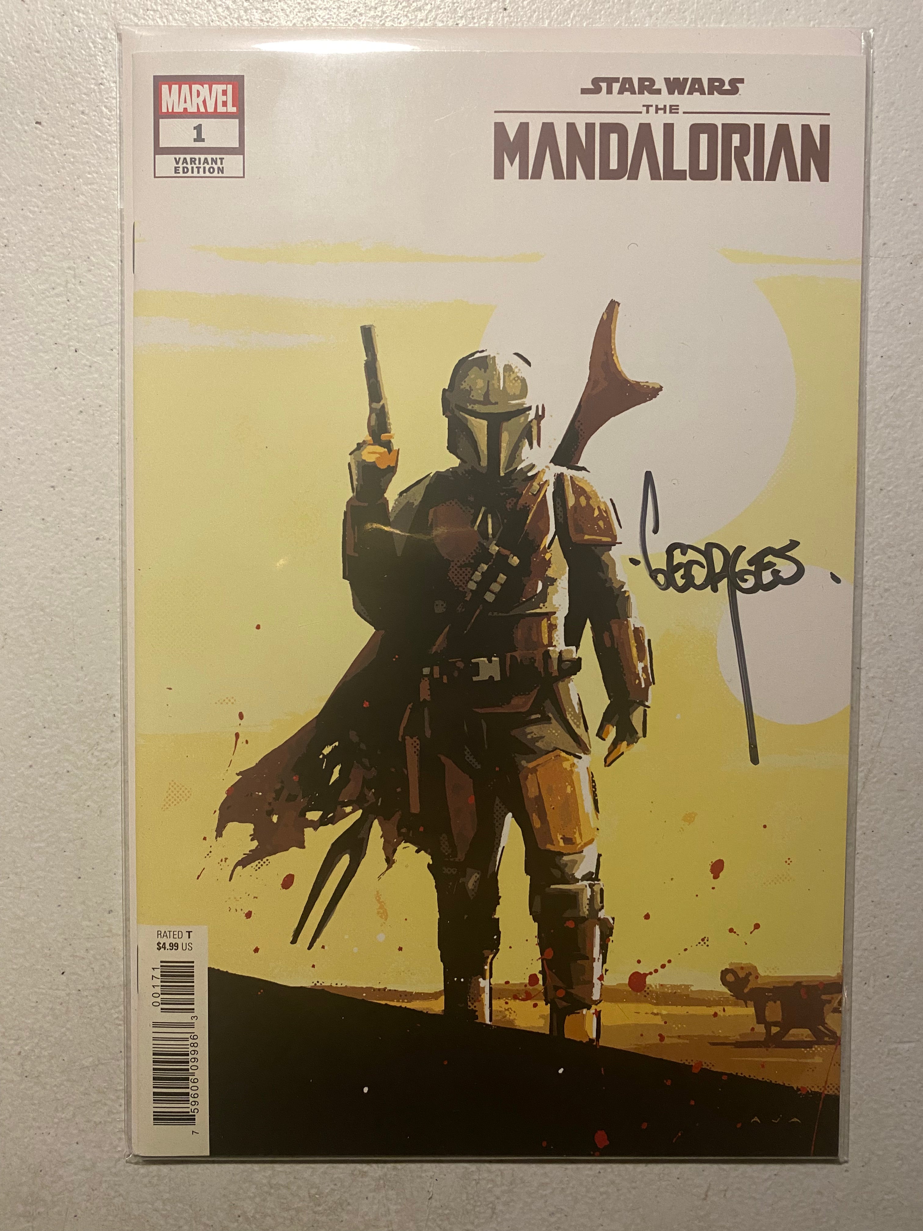 STAR WARS: THE MANDALORIAN 1 DAVID AJA VARIANT[1:25] "SIGNED BY GEORGES JEANTY"