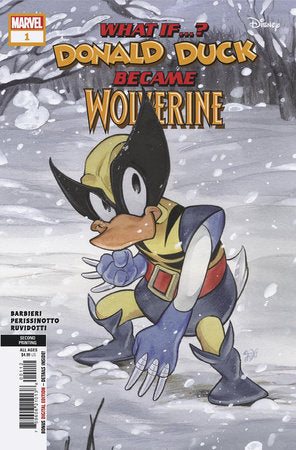 MARVEL & DISNEY: WHAT IF...? DONALD DUCK BECAME WOLVERINE #1 PEACH MOMOKO 2ND PR INTING VARIANT 🐧