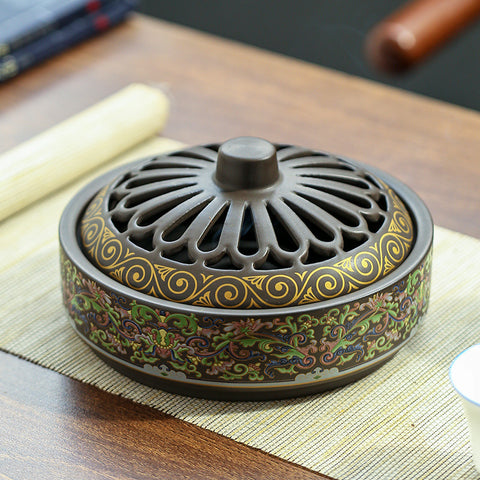 ceramic incense coil burner