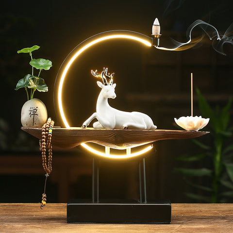 deer incense burner lamp