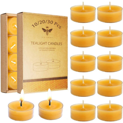 tealight beeswax candles