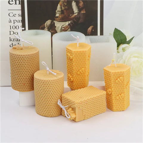 velas de cera de abejas hechas a mano