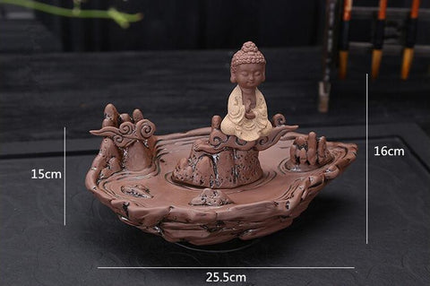 buddha incense burner waterfall