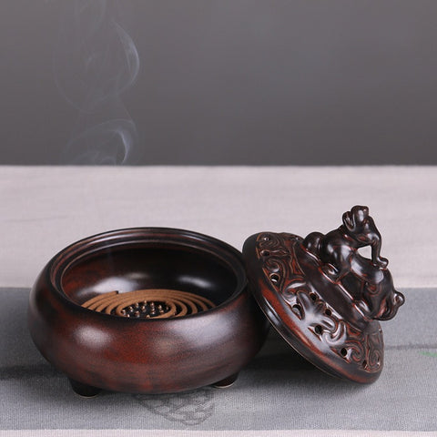 traditional incense coil burner