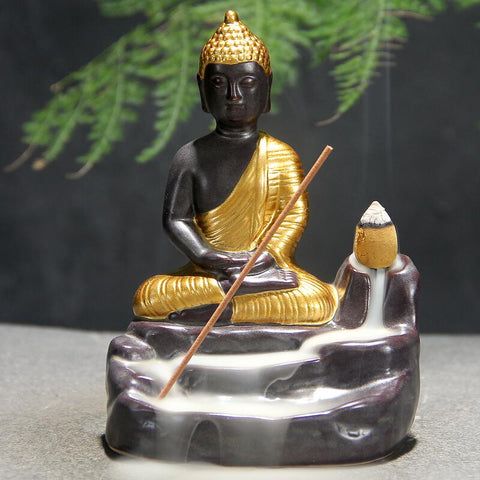 Rückfluss-Räuchergefäß Buddha