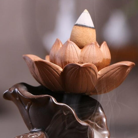 lotus flower incense burner