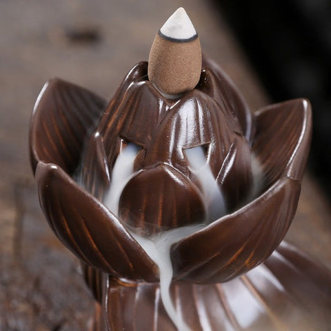 incense burner lotus flower