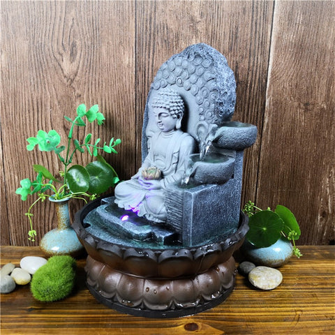 tabletop buddha water fountain