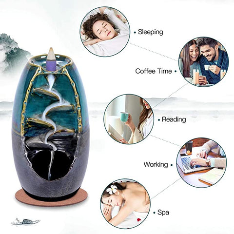 waterfall incense burner