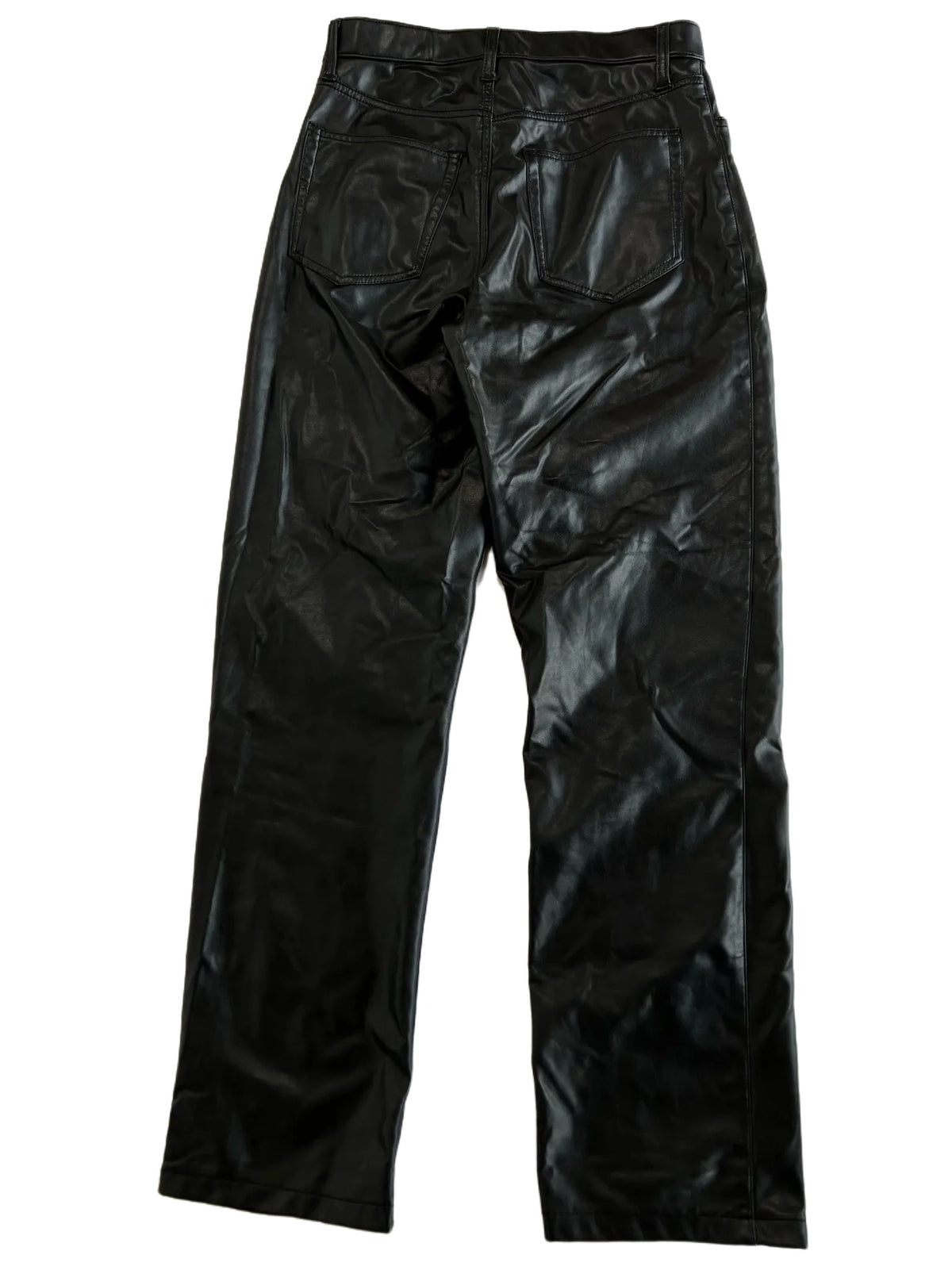 Abercrombie & Fitch- Black Faux Leather Pants – DETOURE