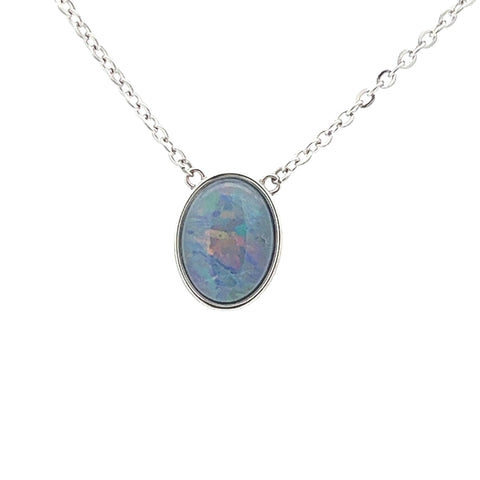 Opal Pendant Necklace