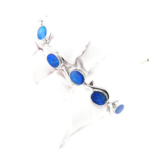 Opal bracelet with blue opals