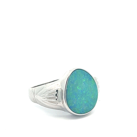 Opal Ring with silver setting