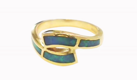 gold opal ring