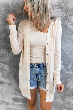 Lightweight Khaki Cardigan