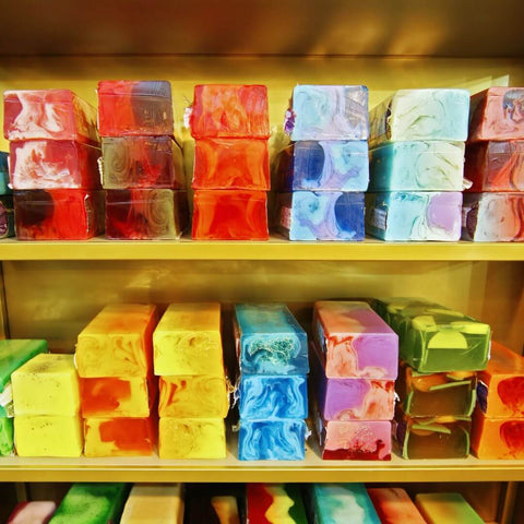Colorful Mica in Cold Process Soaps