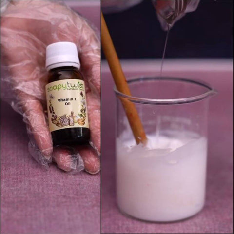 Step 5 Add Vitamin E oil to your handmade Hair Conditioner
