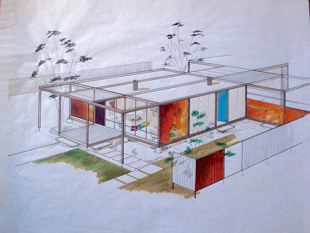 Mid Century iModern House Renderingi a OutrA Gallery