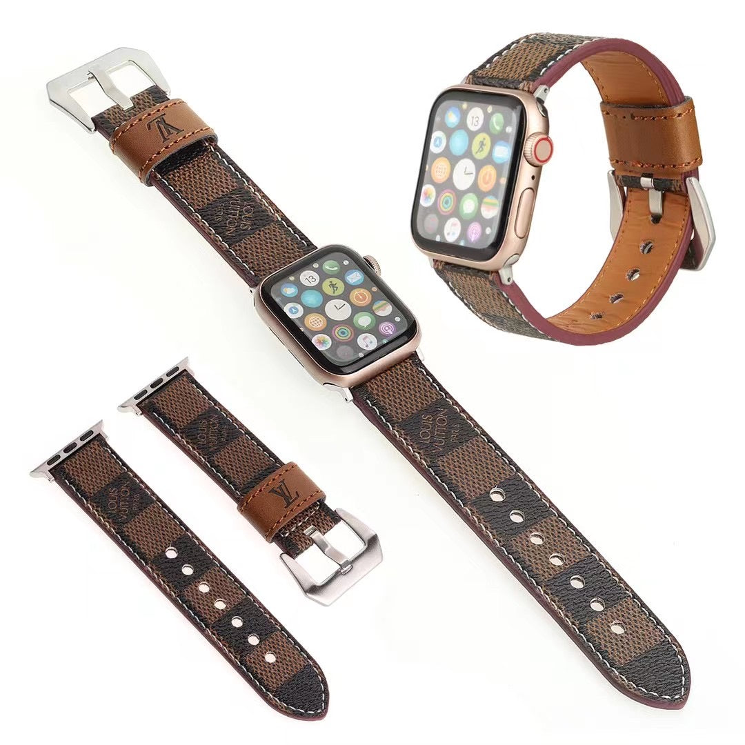 LOUIS VUITTON LV FASHION LEATHER STRAP FOR APPLE WATCH BAND