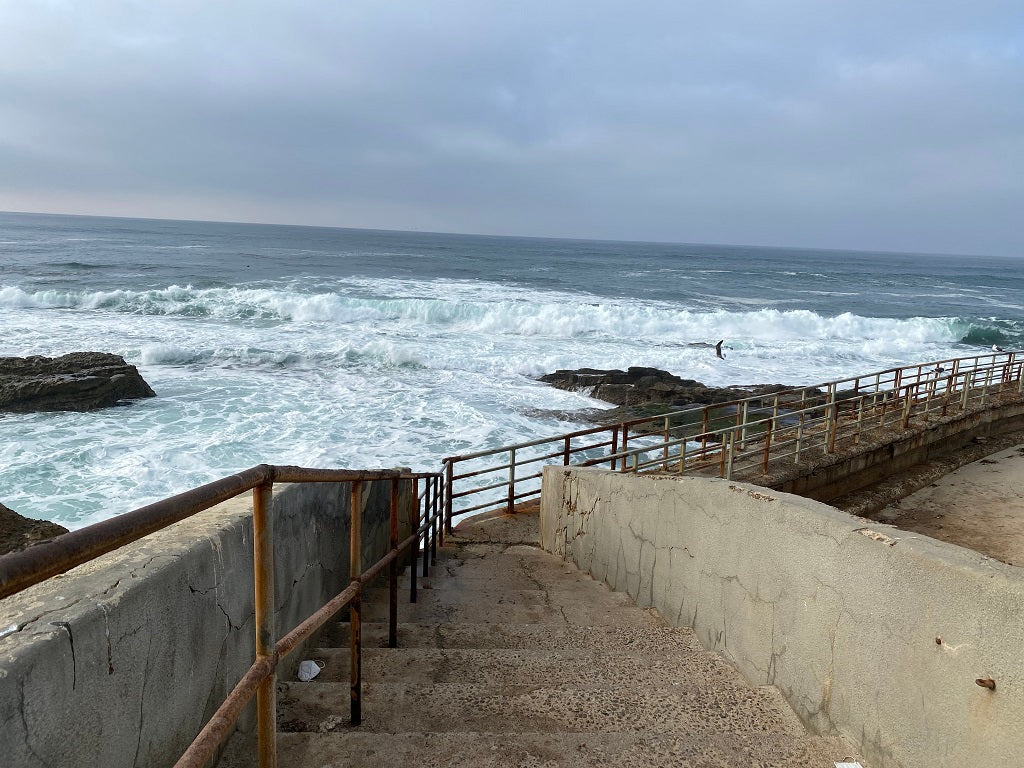 Jenny Dayco visits La Jolla Cove in Southern California