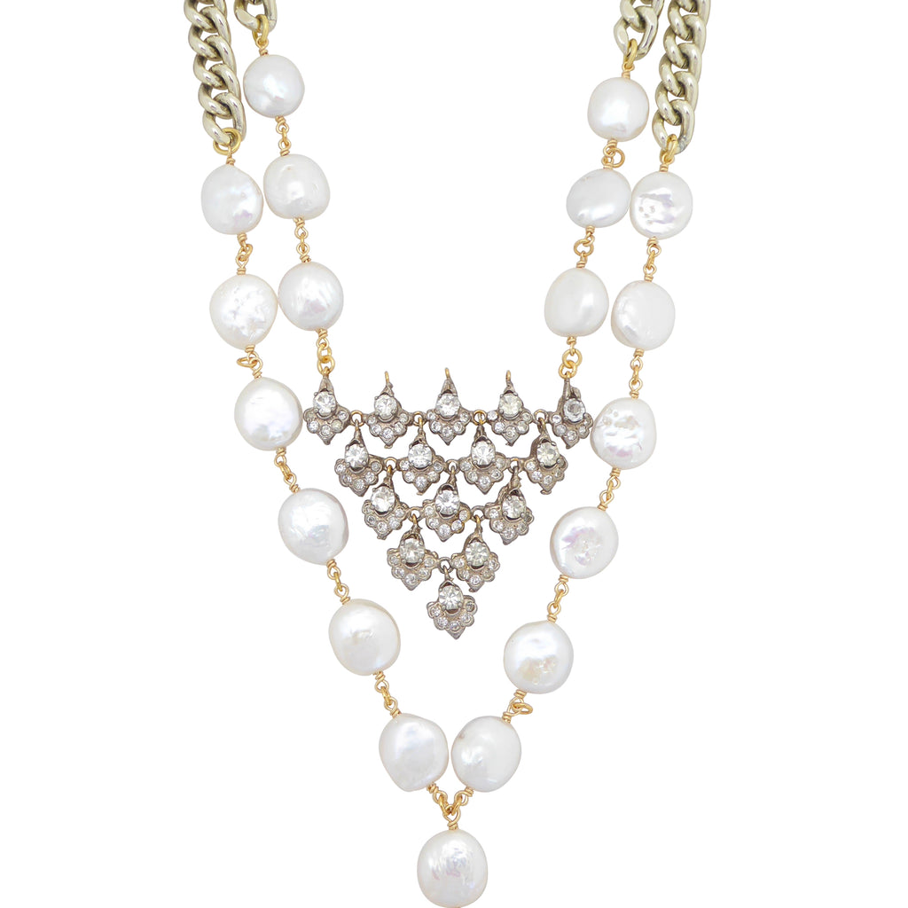 Celestial pearl necklace by Jenny Dayco