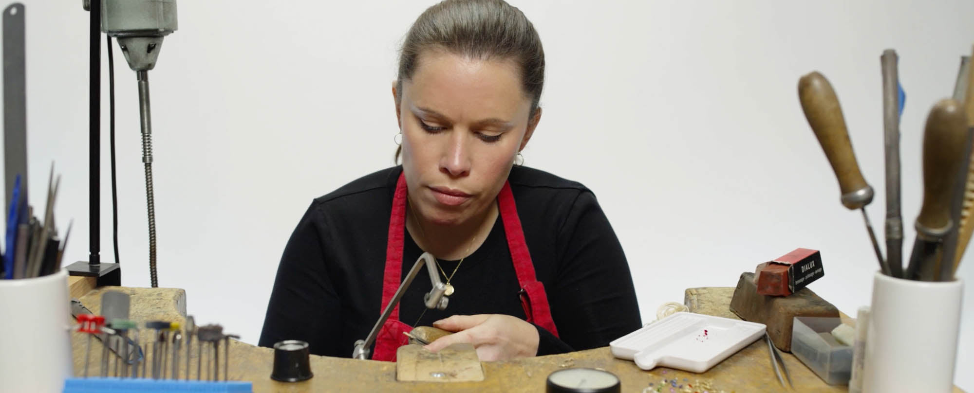 Bespoke Jewellery being made at the workshop by hand