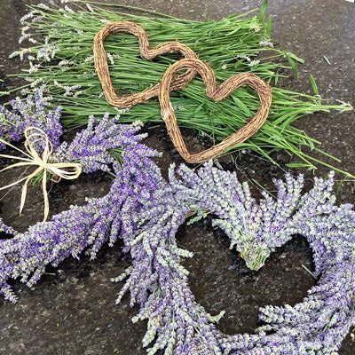 heart shaped lavender wreaths