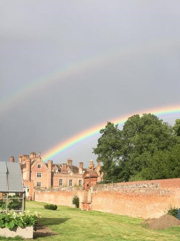 Double rainbow over Ketteringham Hall, Norfolk School of Gardening