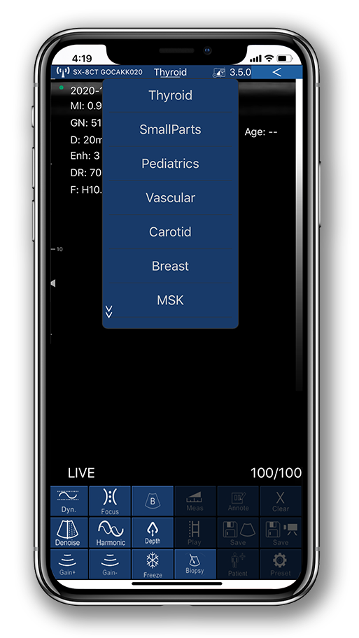 Wireless Ultrasound Scan Linear Probe MSLPU35