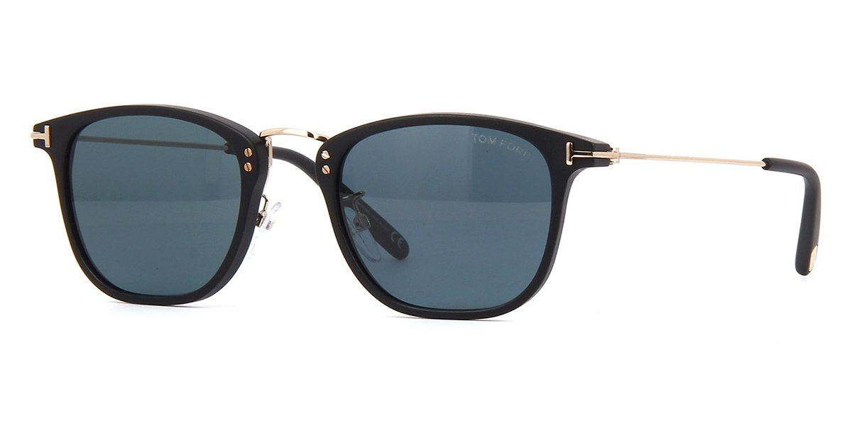 Tom Ford Beau TF672 02N Matte Black and Gold Sunglasses – GlassesNow