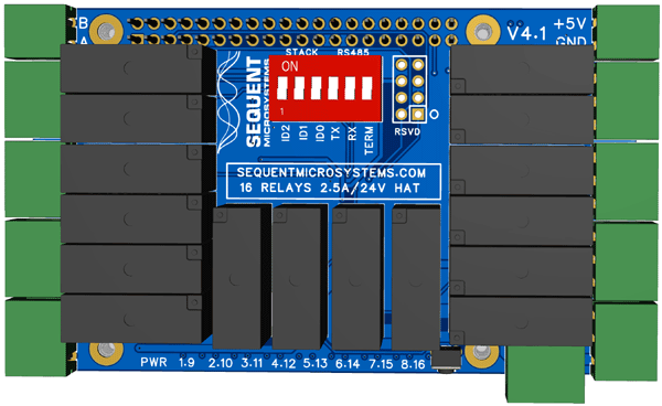 16 Relays HAT for Raspberry Pi