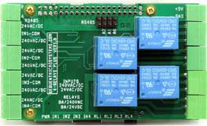 4-RELAYS/4-INPUTS for Raspberry Pi