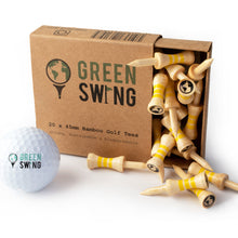 Load image into Gallery viewer, 45mm Bamboo Castle Golf Tees - Green Swing
